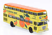 Brekina 61262 - H0 - Büssing D2U Doppeldecker Pop-Bus 1960, BVG - Florida Boy Orange
